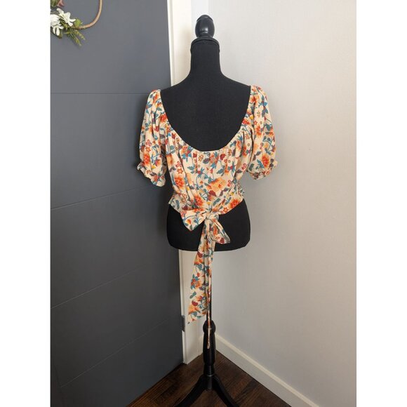 Milk & Honey Floral‎ Print Crop Top -XL - Picture 3 of 9